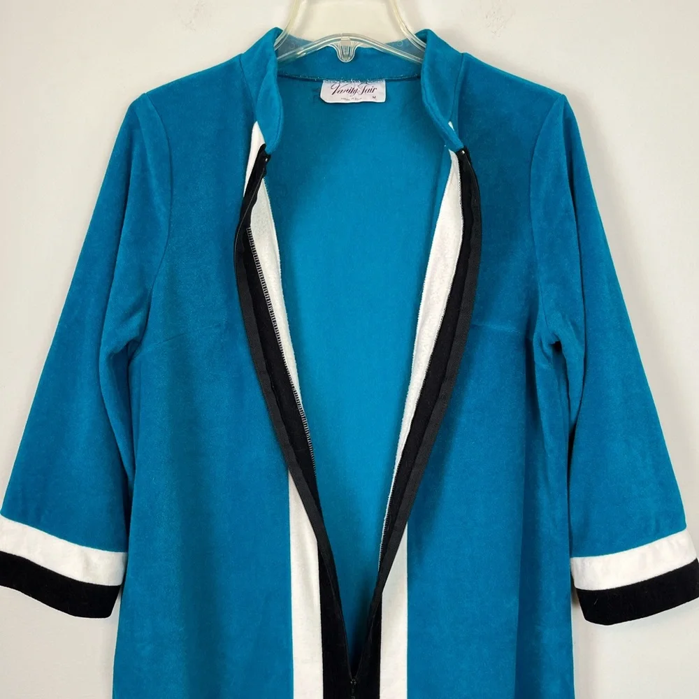Vintage Vanity Fair Lounge Cozy Velvet House Dress Robe Size M